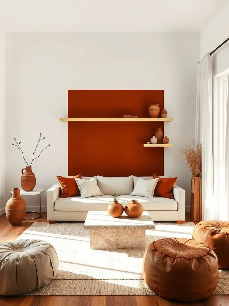 15 Living Room Wall Colour Combination With White